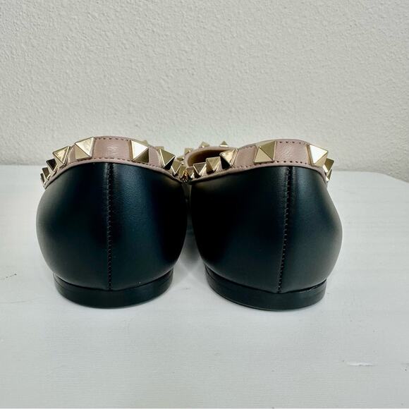 VALENTINO GARAVANI Rockstud leather pointed toe flats 37.5 - Picture 8 of 12